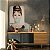 Quadro Decorativo Canvas Audrey Hepburn com Bola de Chicletes Azul Vertical - Imagem 3