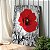 Quadro Decorativo Canvas Floral Papoula Vermelha Vertical - Imagem 3