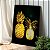Quadro Decorativo Canvas Botânico Abacaxi Dourado Vertical - Imagem 3