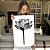 Quadro Decorativo Canvas Flor de Lotus Efeito Grafite Vertical - Imagem 5