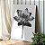 Quadro Decorativo Canvas Flor de Lótus Efeito Grafite Preto Vertical - Imagem 3