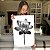 Quadro Decorativo Canvas Flor de Lótus Efeito Grafite Preto Vertical - Imagem 5