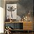 Quadro Decorativo Canvas Flor de Lótus Efeito Grafite Preto Vertical - Imagem 2