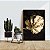 Quadro Decorativo Canvas Costela de Adão Dourada Fundo Preto Vertical - Imagem 4