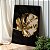 Quadro Decorativo Canvas Costela de Adão Dourada Fundo Preto Vertical - Imagem 3