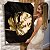 Quadro Decorativo Canvas Costela de Adão Dourada Fundo Preto Vertical - Imagem 6