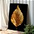 Quadro Decorativo Canvas Folha Dourada Gold Fundo Preto Vertical - Imagem 3