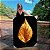 Quadro Decorativo Canvas Folha Dourada Gold Fundo Preto Vertical - Imagem 1
