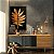 Quadro Decorativo Canvas Folha Dourada Gold Fundo Preto Vertical - Imagem 2
