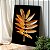 Quadro Decorativo Canvas Folha Dourada Gold Fundo Preto Vertical - Imagem 3