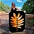 Quadro Decorativo Canvas Folha Dourada Gold Fundo Preto Vertical - Imagem 1