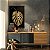 Quadro Decorativo Canvas Costela de Adão Dourada Golden Fundo Preto Vertical - Imagem 3