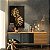 Quadro Decorativo Canvas Costela de Adão Dourada Fundo Preto Vertical - Imagem 2