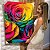 Quadro Decorativo Canvas Floral Composição de Rosas Coloridas Vertical - Imagem 6