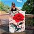 Quadro Decorativo Canvas Flores Rosas Vermelhas Fundo Abstrato Vertical - Imagem 1