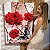 Quadro Decorativo Canvas Flores Rosas Vermelhas Fundo Abstrato Vertical - Imagem 7