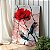 Quadro Decorativo Canvas Flores Rosas Vermelhas Fundo Abstrato Vertical - Imagem 3