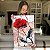 Quadro Decorativo Canvas Flores Rosas Vermelhas Fundo Abstrato Vertical - Imagem 5