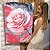 Quadro Decorativo Flutuante Floral Composição Abstrata de Rosa Vertical - Imagem 1