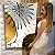 Quadro Decorativo Canvas Composição Abstrata de Folhas e Detalhes Dourados Vertical - Imagem 6
