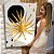 Quadro Decorativo Canvas Composição Abstrata de Folhas e Detalhes Dourados Vertical - Imagem 6