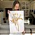 Quadro Decorativo Canvas Flores Brancas e Douradas - Imagem 5