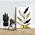 Quadro Decorativo Canvas Folhagens Pretas e Douradas Abstratas Vertical - Imagem 4