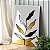 Quadro Decorativo Canvas Folhagens Pretas e Douradas Abstratas Vertical - Imagem 3