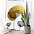 Quadro Decorativo Flutuante Folhagens Pretas e Douradas Abstratas Vertical - Imagem 2