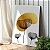 Quadro Decorativo Canvas Folhagens Pretas e Douradas Abstratas Vertical - Imagem 3