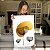 Quadro Decorativo Canvas Folhagens Pretas e Douradas Abstratas Vertical - Imagem 4