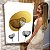 Quadro Decorativo Canvas Folhagens Pretas e Douradas Abstratas Vertical - Imagem 5
