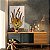 Quadro Decorativo Canvas Folhagens Pretas e Douradas Abstratas Vertical - Imagem 3