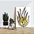 Quadro Decorativo Flutuante Folhagens Pretas e Douradas Abstratas Vertical - Imagem 3