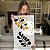 Quadro Decorativo Canvas Folhagens Pretas e Douradas Abstratas Vertical - Imagem 5