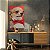 Quadro Decorativo Canvas Dog Chihuahua Pets Fundo Vermelho Vertical - Imagem 3