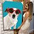 Quadro Decorativo Canvas Dog Russell Terrier com Óculos Vertical - Imagem 6