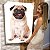 Quadro Decorativo Canvas Dog Pug Pets Vertical - Imagem 6