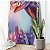 Quadro Decorativo Canvas Penas e Folhas Abstratas Coloridas Vertical - Imagem 3