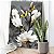 Quadro Decorativo Canvas Floral Ramos Orquídeas Brancas Vertical - Imagem 4