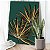Quadro Decorativo Canvas Folhas Fundo Verde Vertical - Imagem 4