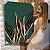 Quadro Decorativo Canvas Folhas Fundo Verde Vertical - Imagem 6