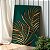 Quadro Decorativo Canvas Folhas Fundo Verde Vertical - Imagem 3
