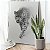 Quadro Decorativo Canvas Onça Pintada Abstrato Fundo Cinza Animal Silvestre Vertical - Imagem 1