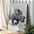 Quadro Decorativo Canvas Rinoceronte Abstrato Fundo Cinza Animal Silvestre Vertical - Imagem 3