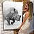 Quadro Decorativo Canvas Rinoceronte Abstrato Fundo Cinza Animal Silvestre Vertical - Imagem 6
