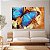 Quadro Decorativo Canvas Pintura de Borboleta Azul Estilo Nórdico Horizontal - Imagem 2