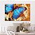 Quadro Decorativo Canvas Pintura de Borboleta Azul Estilo Nórdico Horizontal - Imagem 3