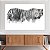 Quadro Decorativo Canvas Animal Silhueta de Tigre Preto e Branco Horizontal - Imagem 2
