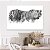 Quadro Decorativo Canvas Animal Silhueta de Tigre Preto e Branco Horizontal - Imagem 5